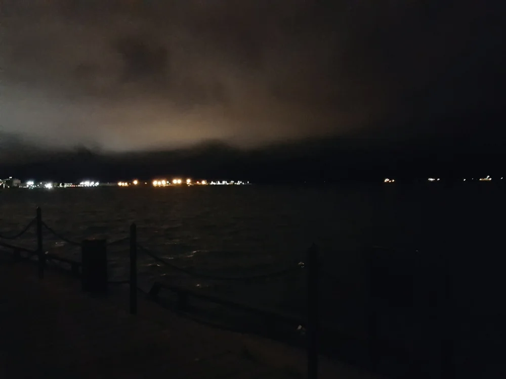 The night sky on our walk home