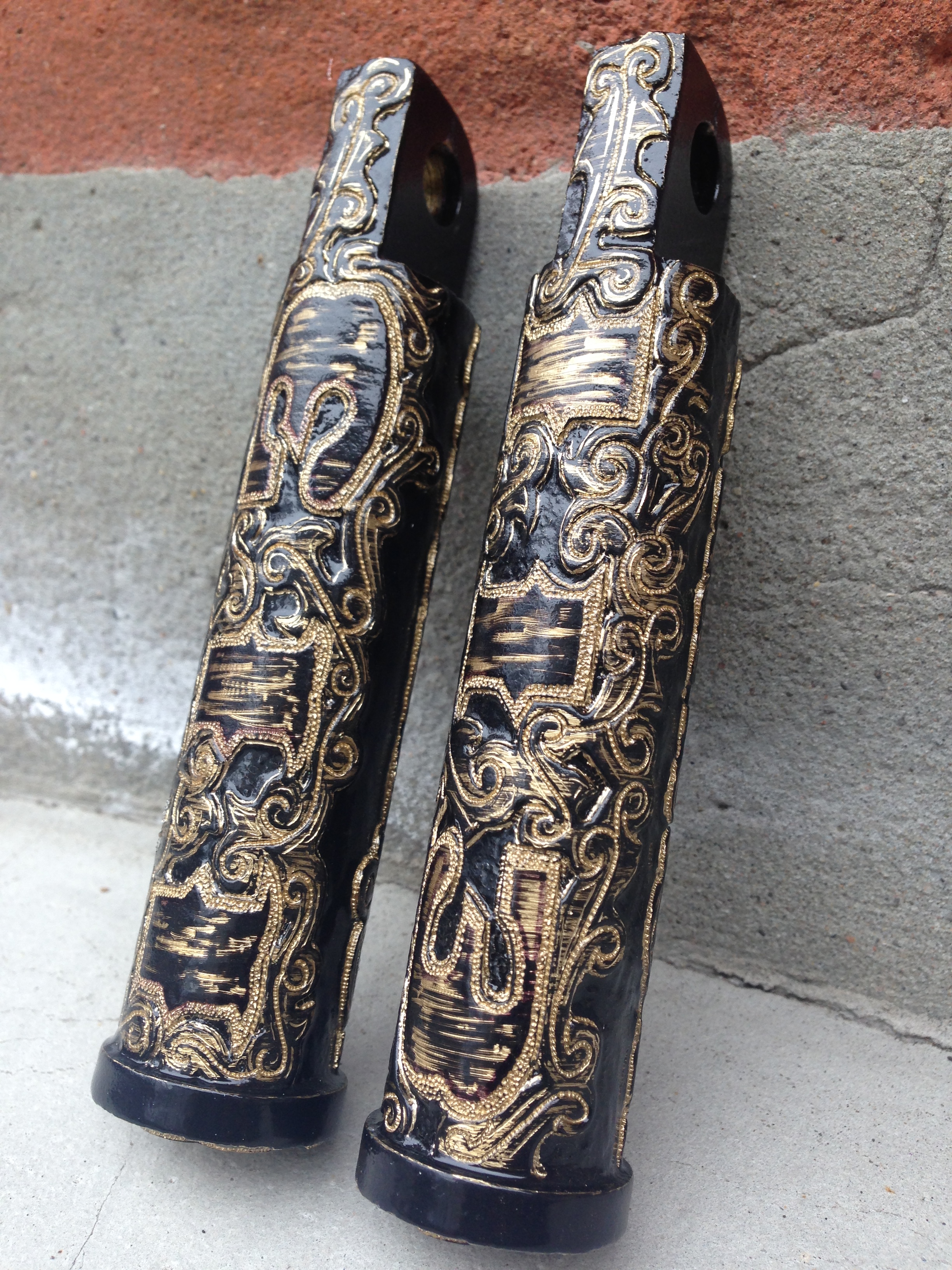 Brass Chopper Foot Pegs