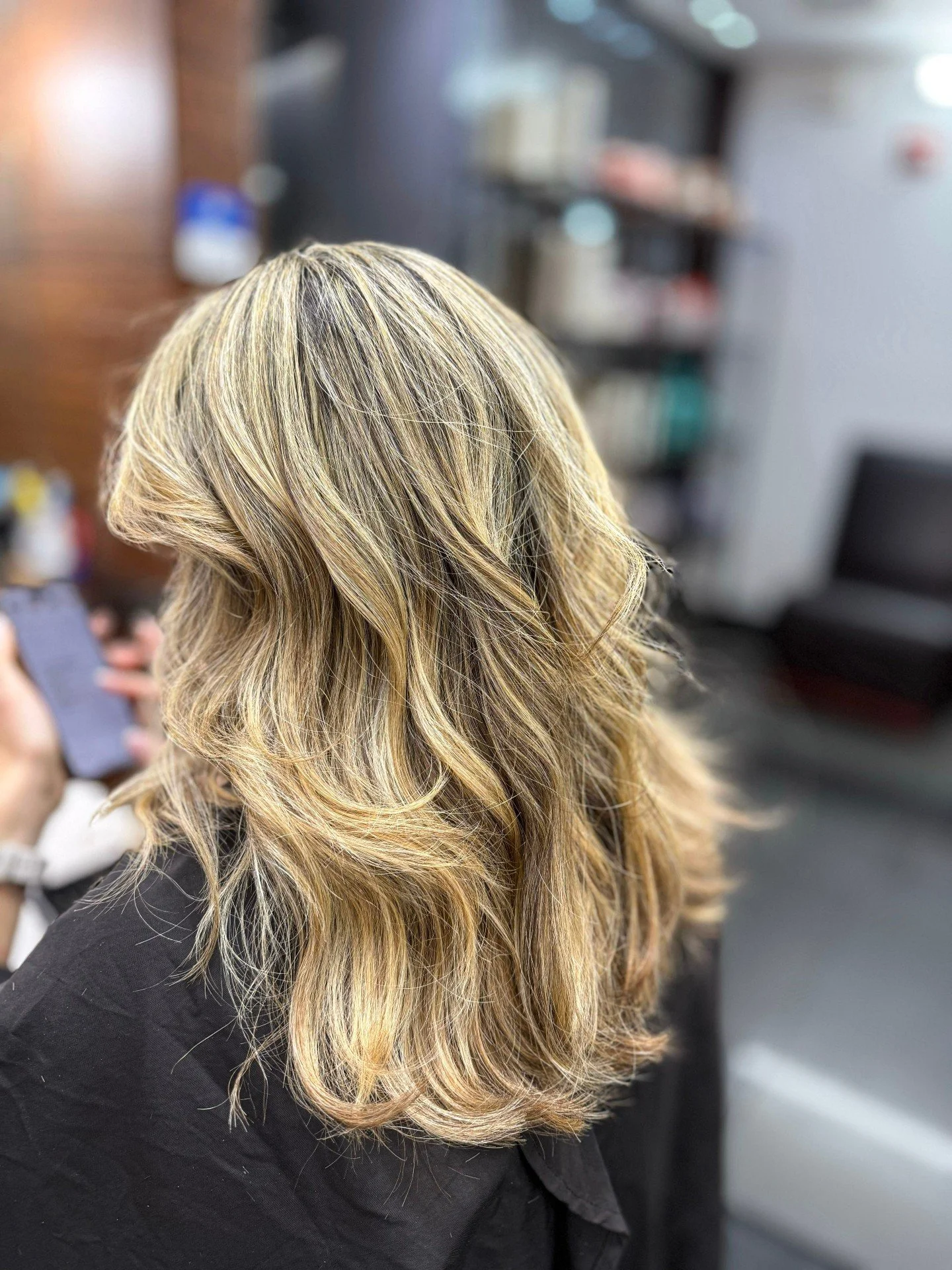 Soft dimension, radiant blonde. Hair by @lbonomo_hairstylist at RikRak.