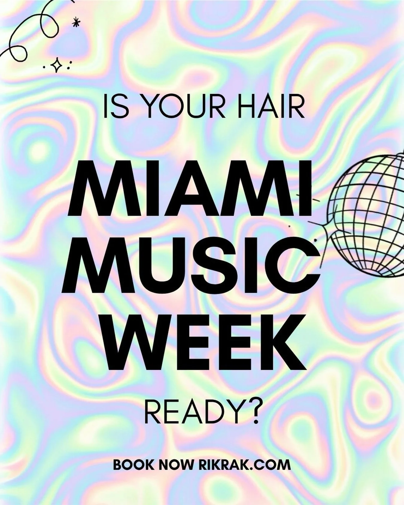 MMW is happening right outside our door. 🎶 We&rsquo;re in the heart of Brickell &mdash; so if you need a blowout, a cut, or just need to complete your look before the night starts, we&rsquo;ve got you. Book at rikrak.com.