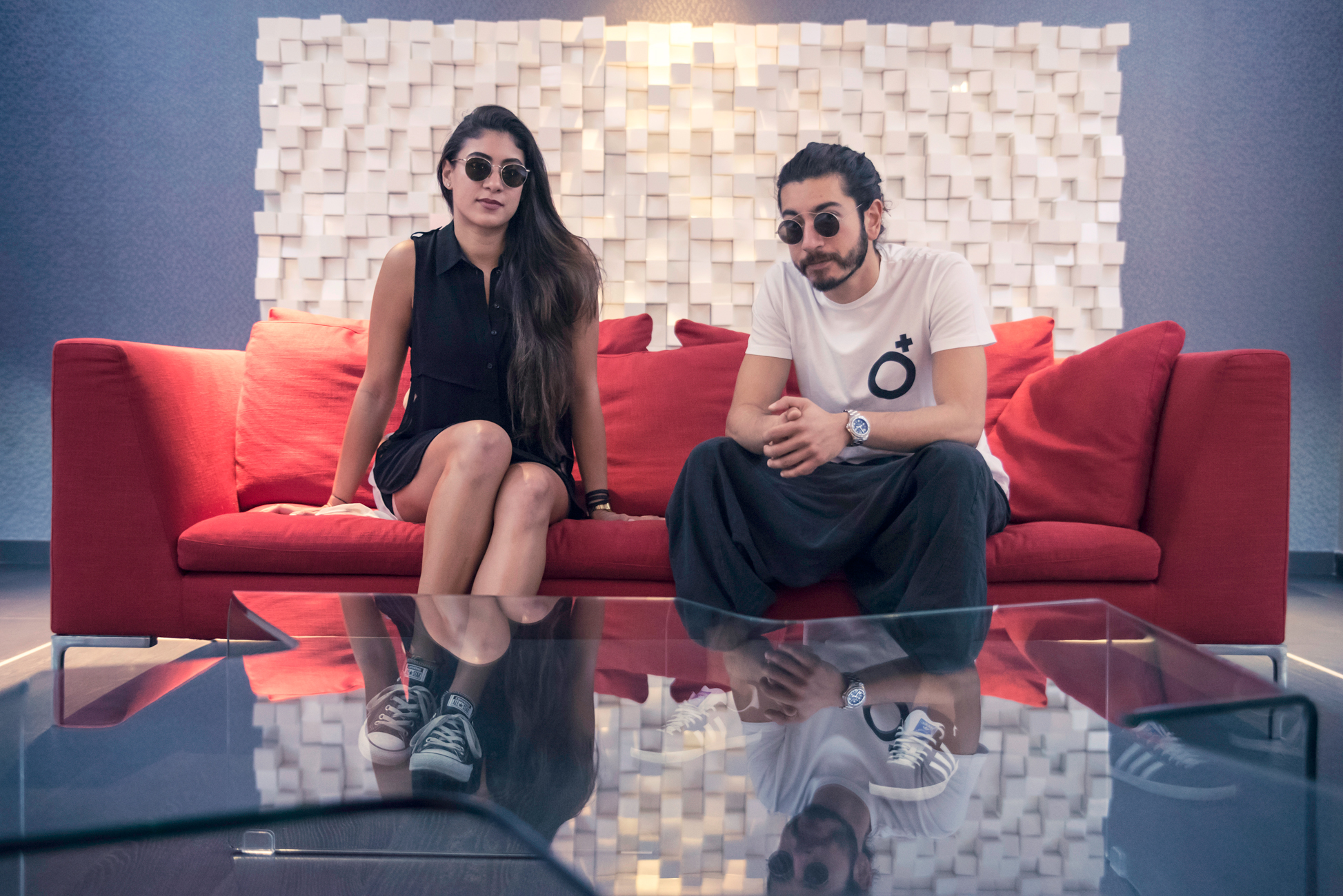  Of Turkish and Indian origin, moved to Dubai from London in 1992 and have been here ever since. While Ali is running the family’s high-end audio business, Aliya is launching her own jewelry line, “By Alara”, in hopes to expand into a fashion label in the future. Ali - What do you search for in music? I look for so many things, consciousness, creativity, emotion. I love music that mentally transports you. Which fictional character do you identify most with? Pumba. What do you do for a living? Work for the family business, Dubai Audio. It’s UAE's first high end audio specialist. I have taken what the family has been doing for over 21 years and now pushing to expand, keeping the core values intact but evolving with the times and my beliefs. What medium/type of art do you like the most? Music. It can make you see if your blind, hear if you’re deaf. It can make you time travel...Music. If you had the chance, what would be your ultimate creation? Consciousness Ray Gun.