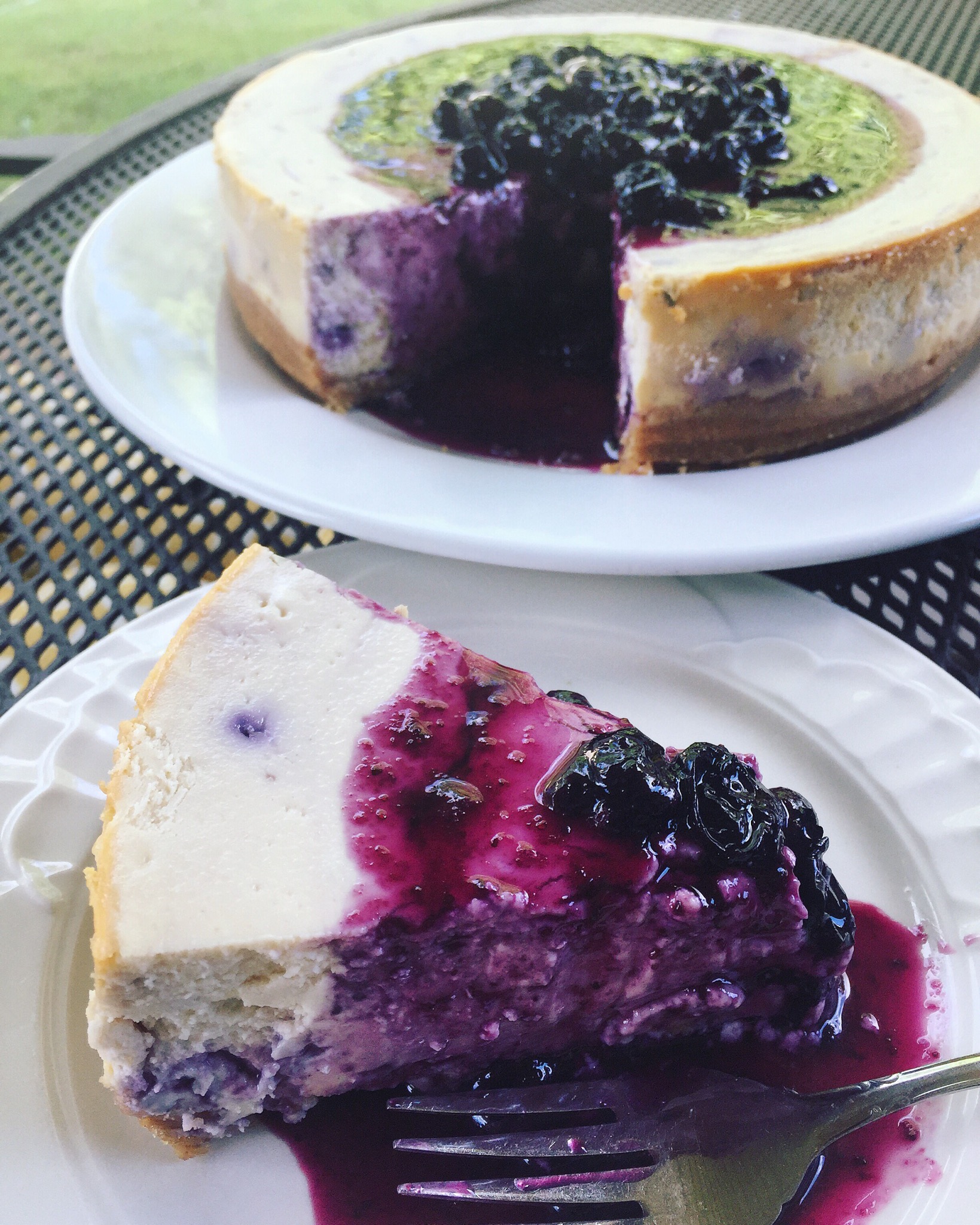 Blueberry Lavender Cheesecake