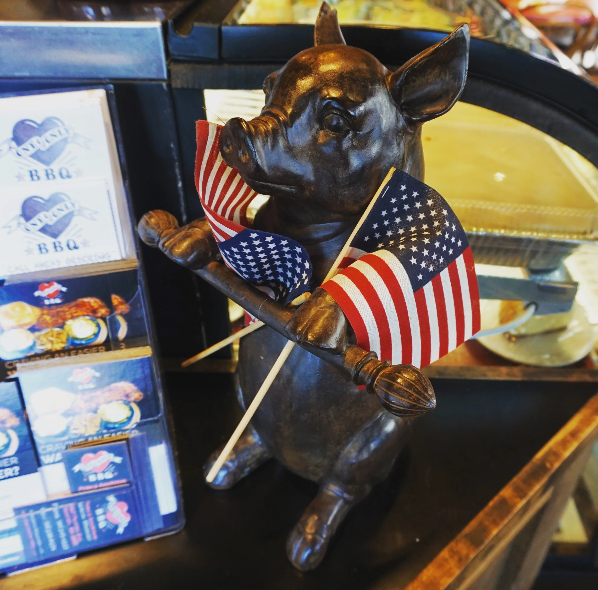 I love this little piglet at the front counter!