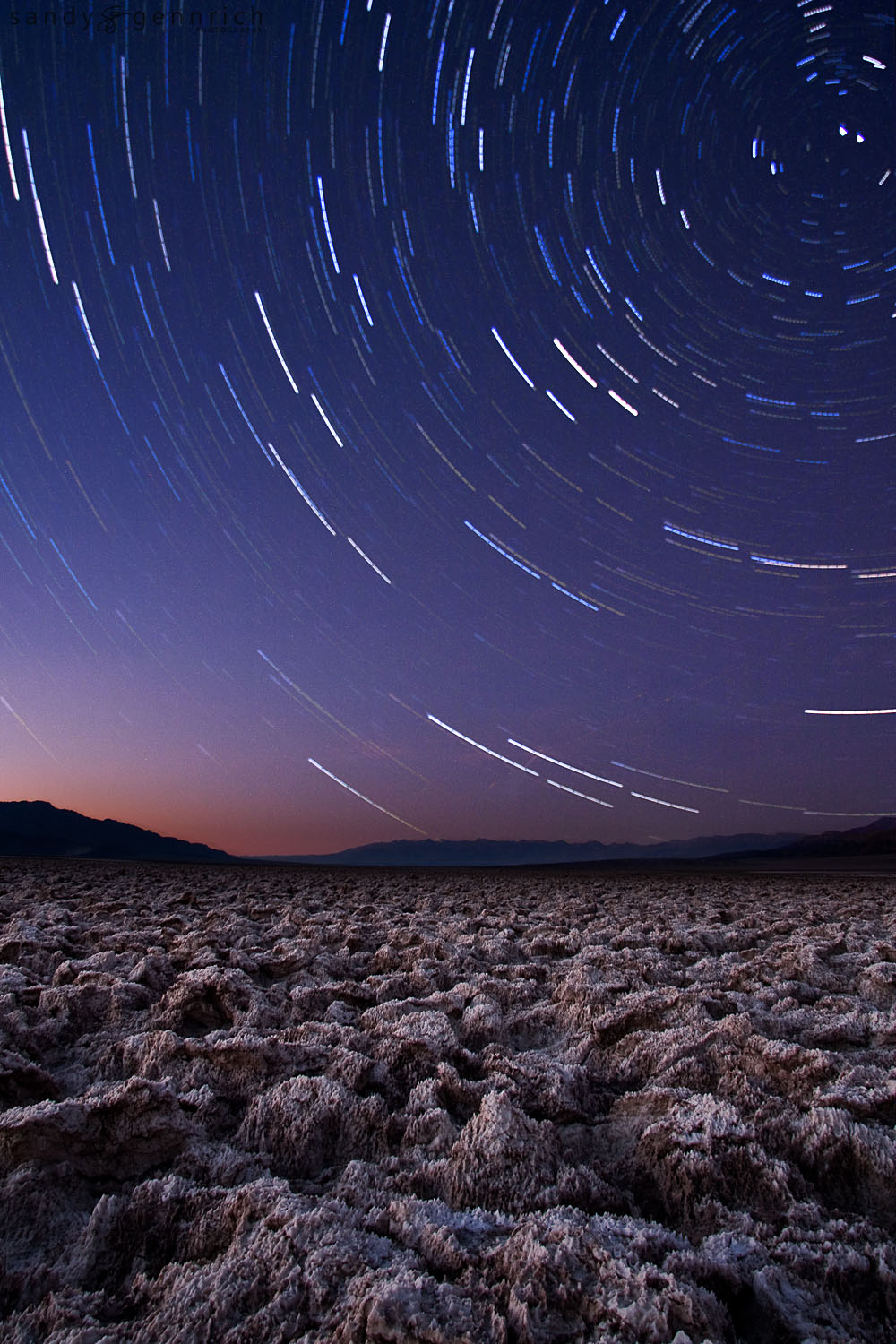 Startrails - Devils Golfcourse - Death Valley National Park