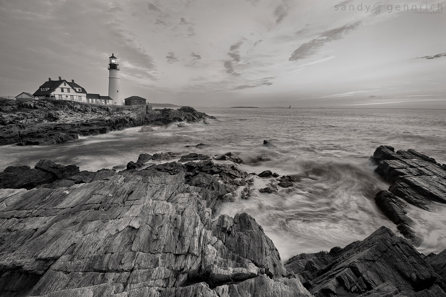 Surf - Portland Head Lighthouse-Cape Elizabeth - Maine