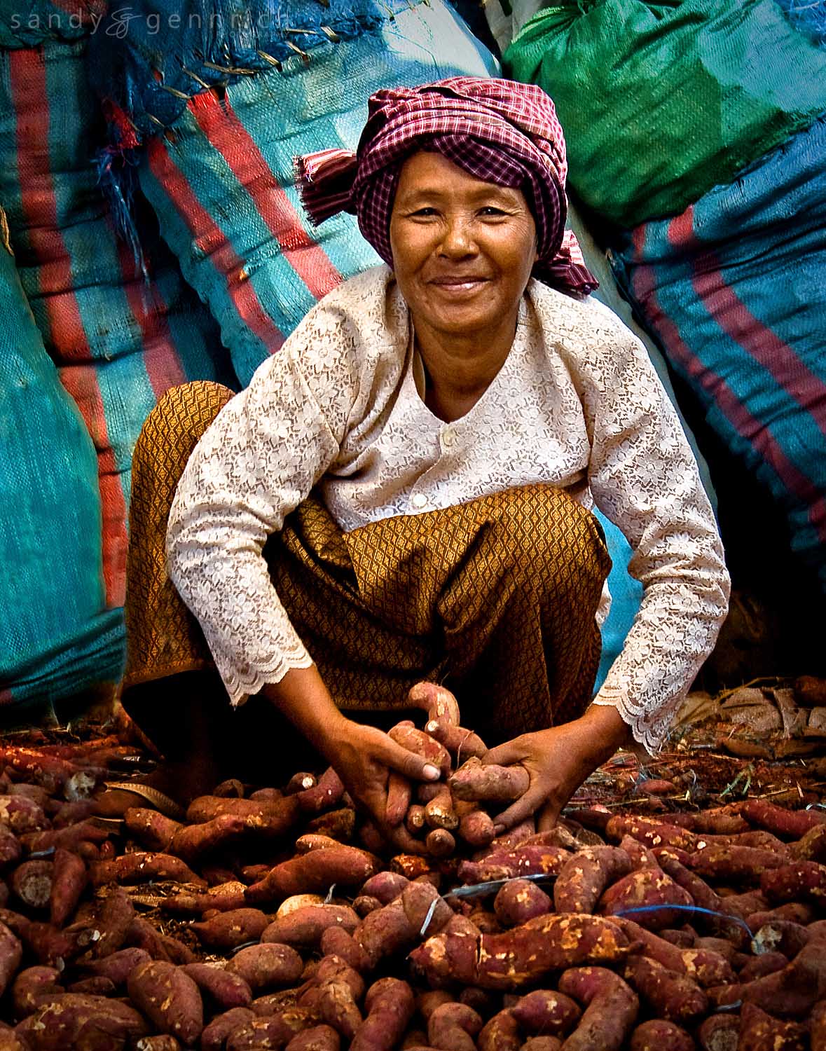 Lady with Potatoes, Cambodia