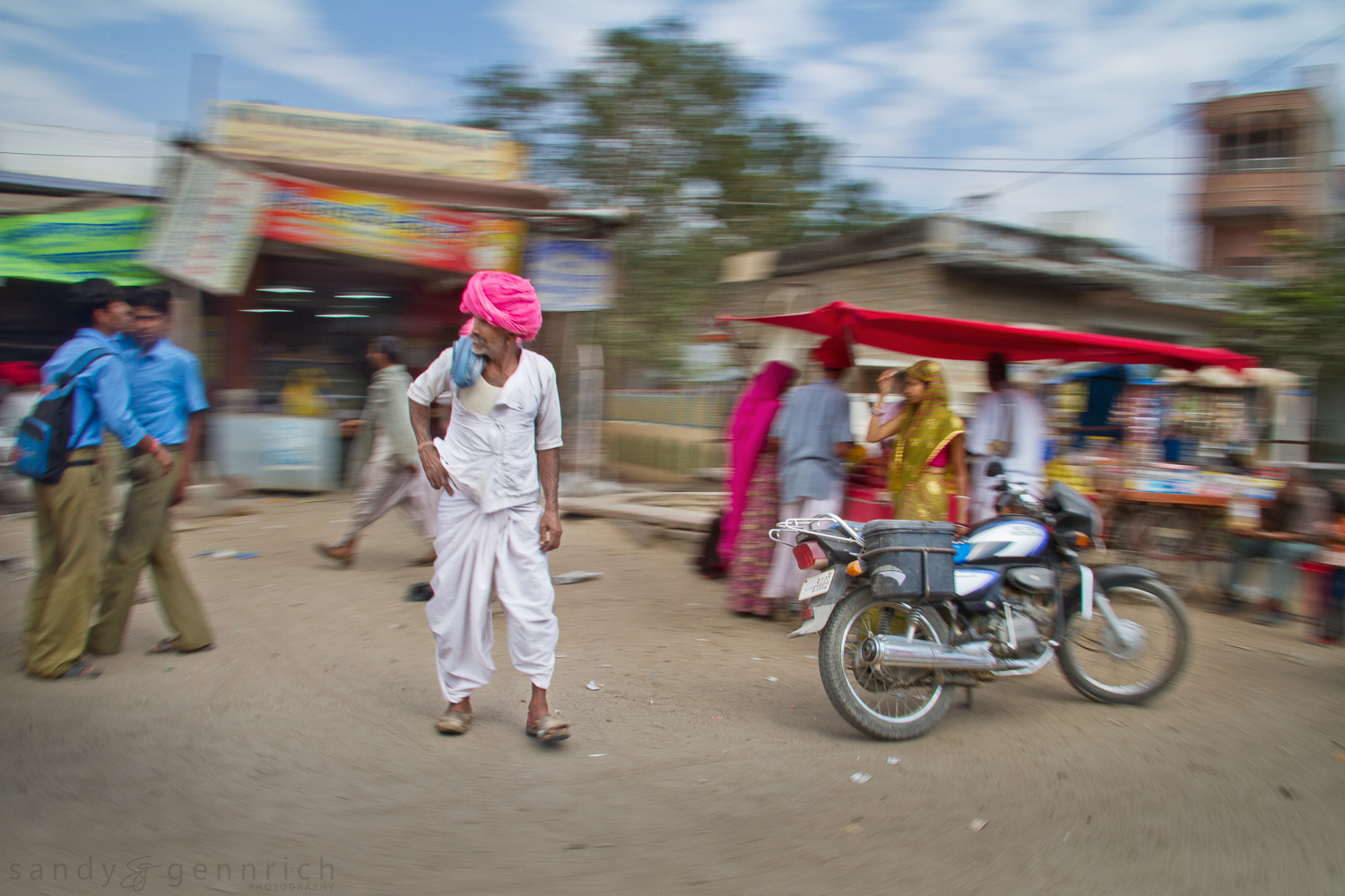 Man with Pink Turban - India in Motion - Rural Rajastan - India