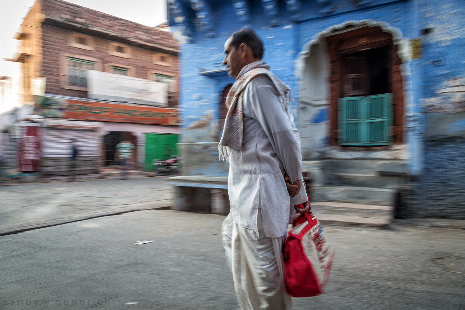 Man With Red Bag-India in Motion-Jodhpur-India