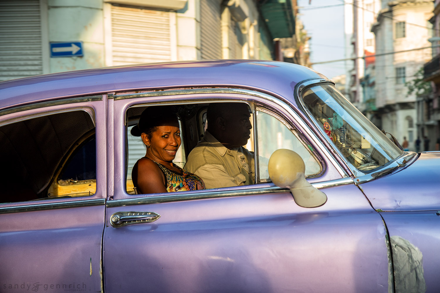 Driving Through Town-Cuba-Havana