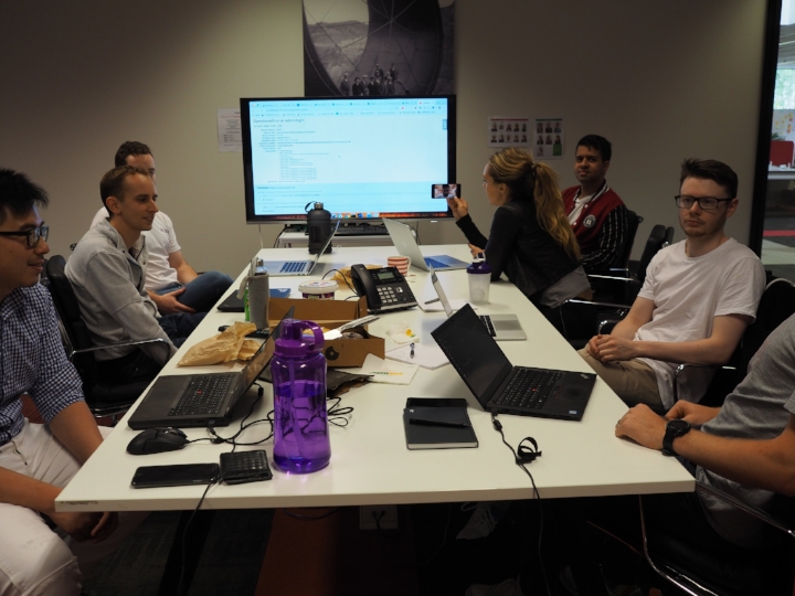 Team GCP in the middle of demo