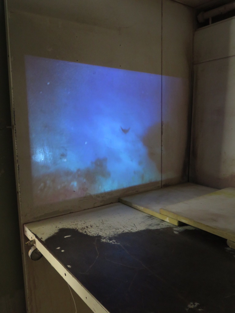 Elizabeth Tinglof, Still image from Narrow Footings video installation for Rough Play’s Hold - Far Bazaar 2017