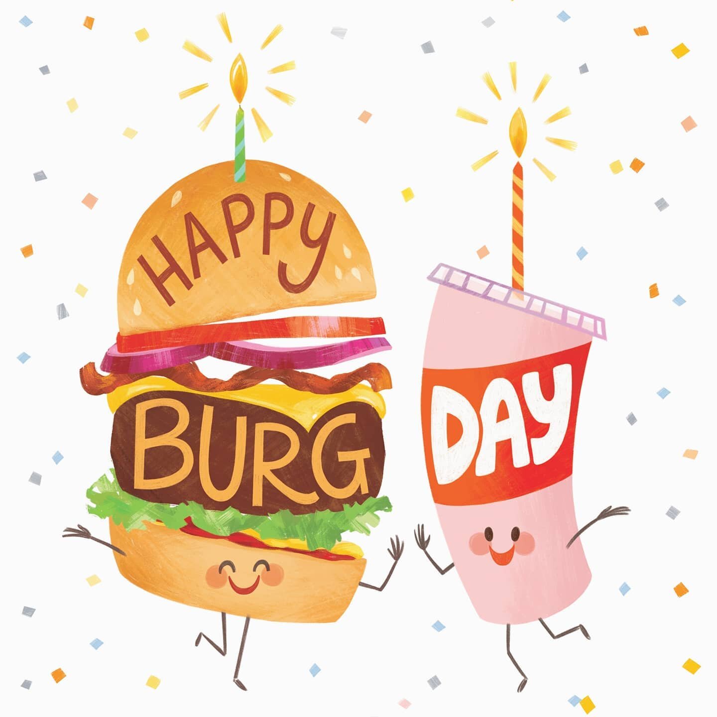 It's National Cheeseburger Day, and I already celebrated once.. should I make it a double? Hope you enjoy your Friyay with your favorite burg' and bev! 🍔🙌
.
.
.
.
#mudsplashstudios #cutefood #nationalcheeseburgerday #instadraw #illustratorsoninstag