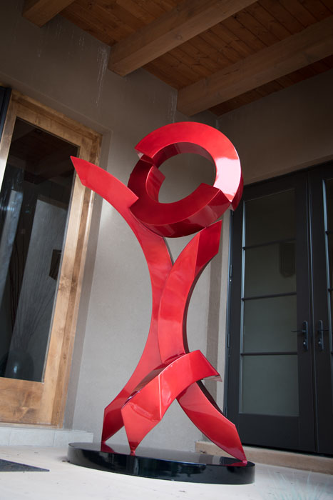 Sculpture created by Rob Lorenson similar to one we interpreted. He created a new piece for the program so we saw an unpainted 'work in progress' photo and thus I don't have an image of the final piece.