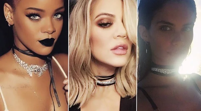 Celebrities wearing Chokers. Picture taken from instyle.com