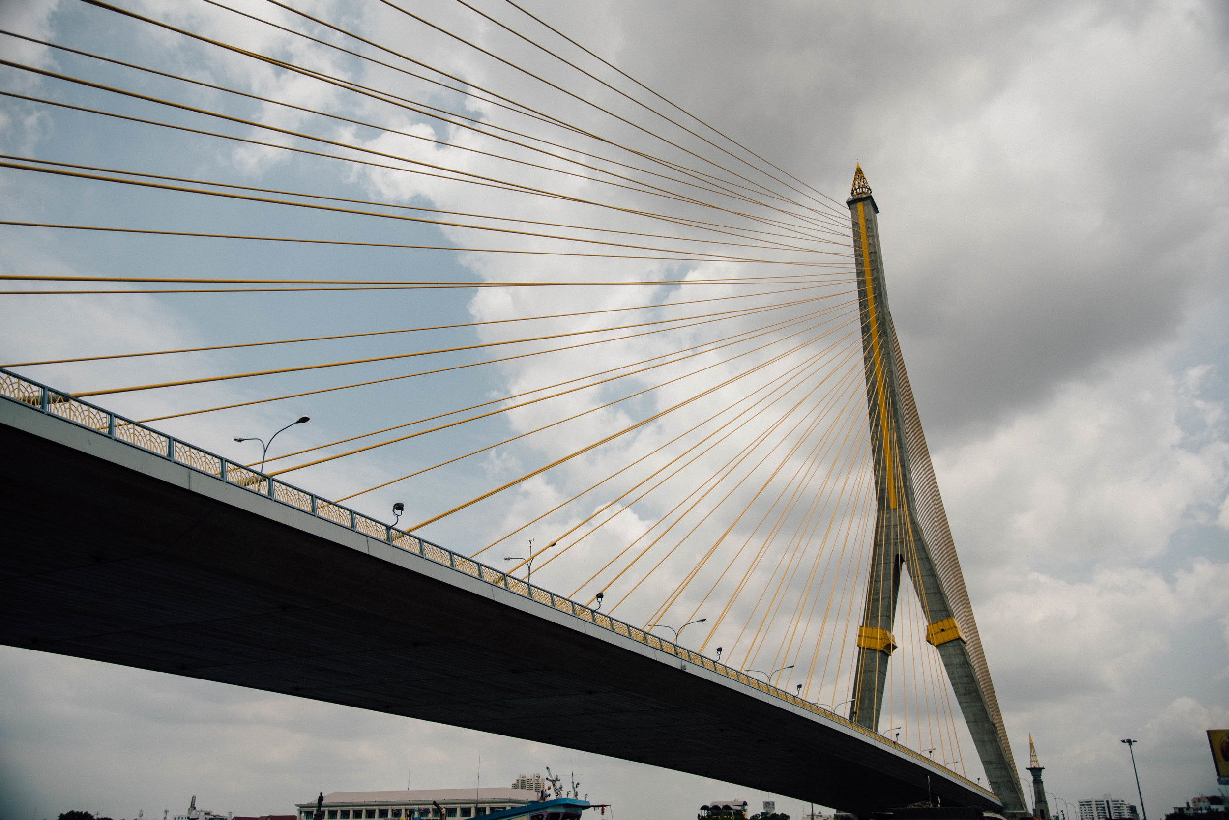 Rama VIII Bridge - Chao Phraya Express Boat