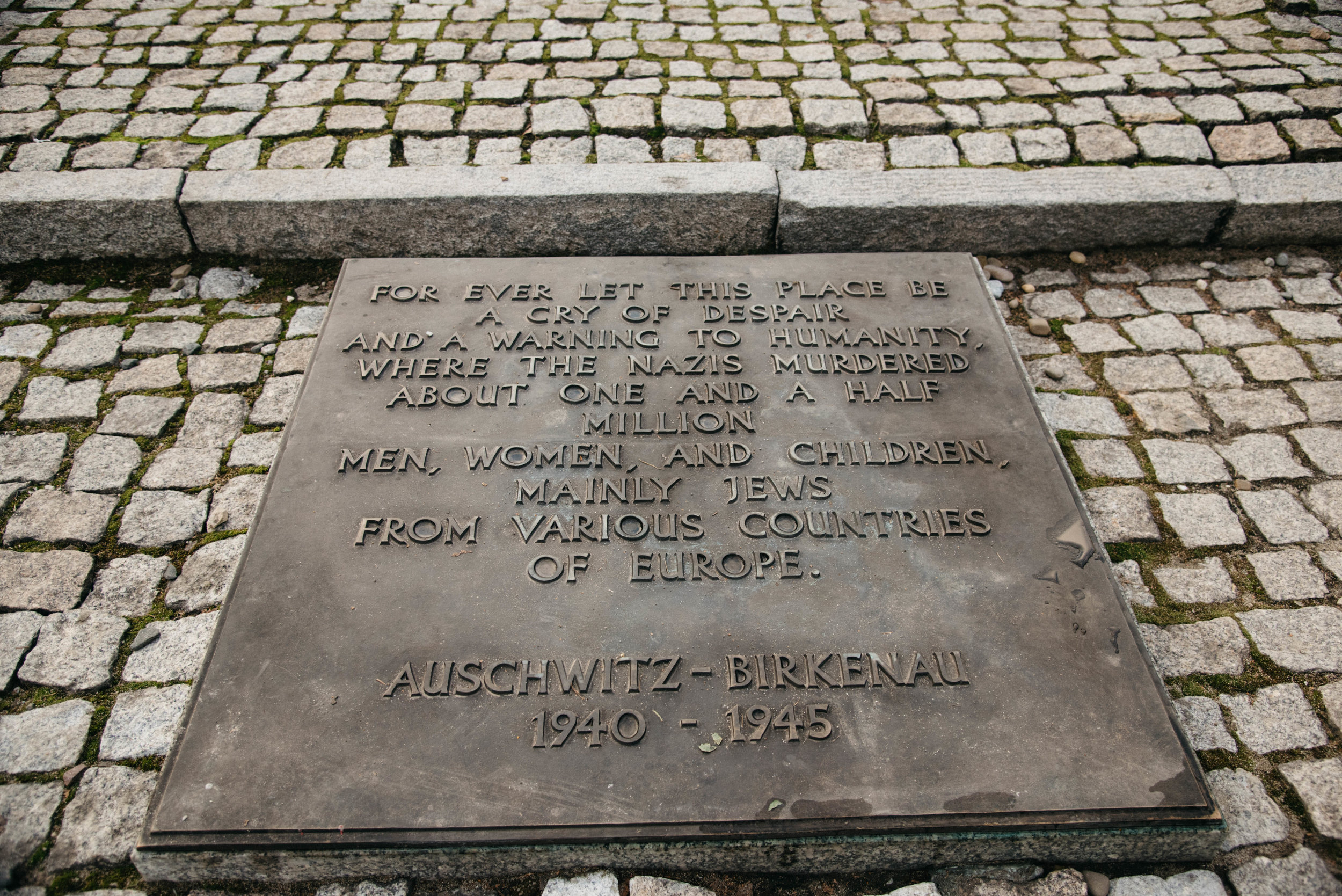 Memorial Plaque at Birkenau 