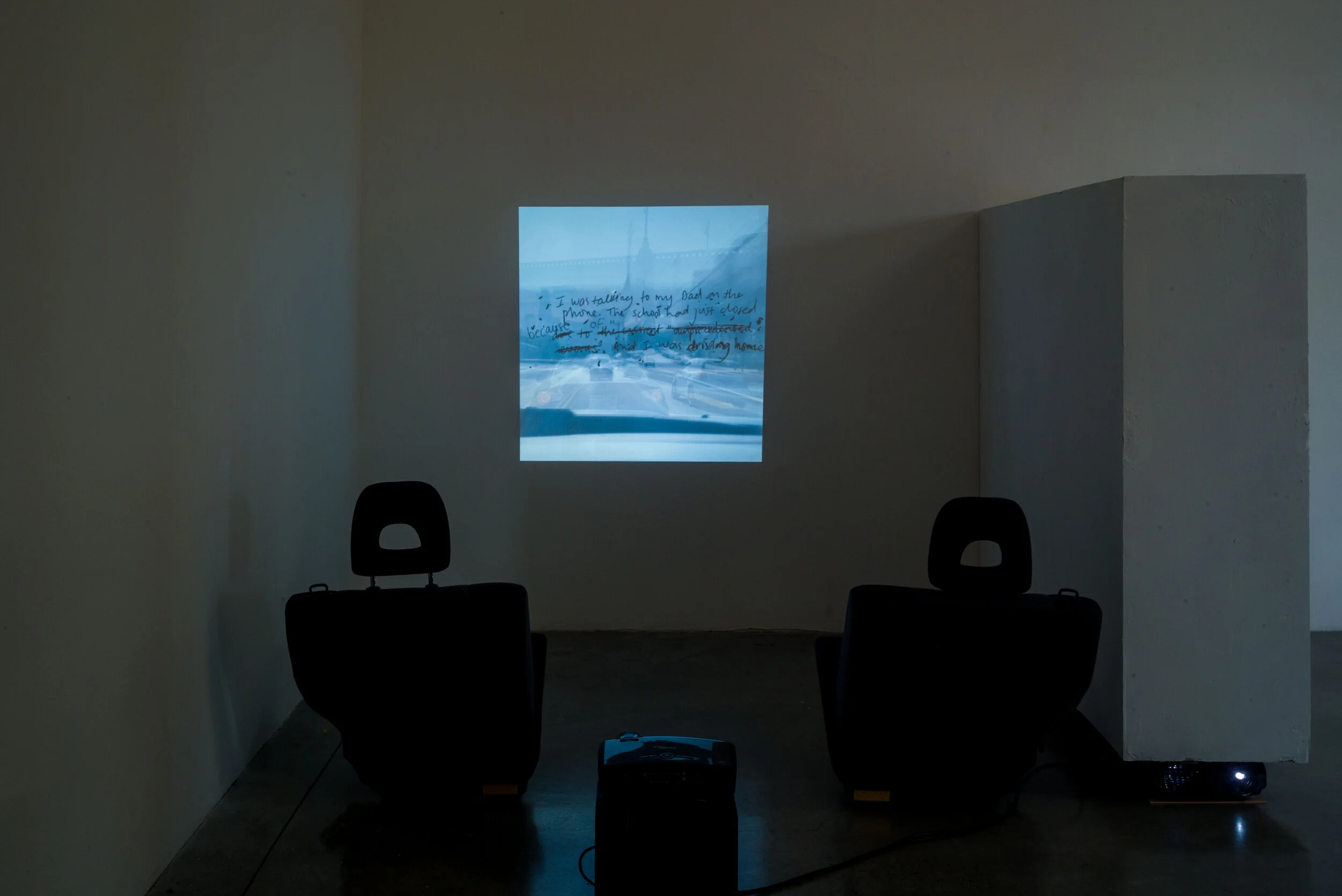 Installation shot: 'The Crash'