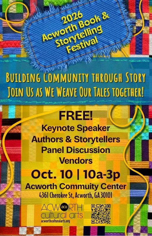Save the Date!  We are super excited for this year's event!

Author Announcements coming up soon! 

https://www.acworthculturalarts.org/bookfestival