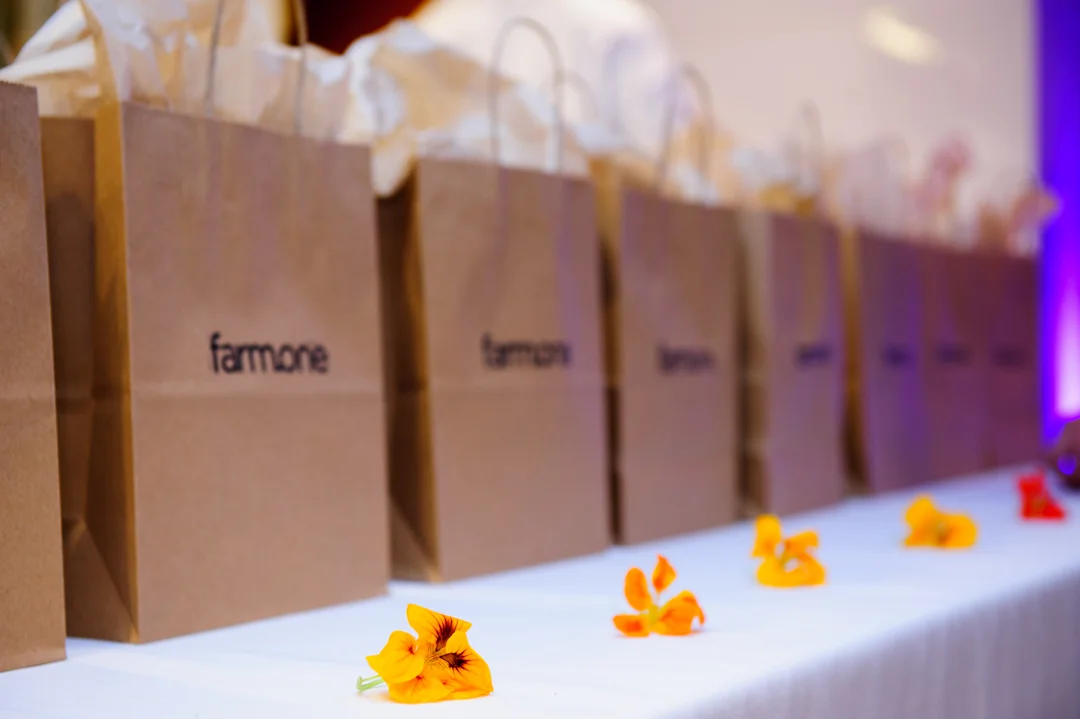 Guests leave delighted with custom gift bags of fresh botanical ingredients