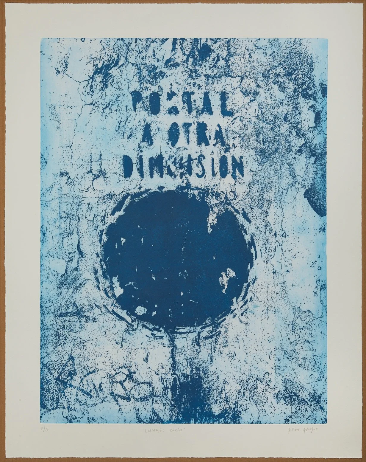 Cielo. Metal plate etching. 76 cm X 99 cm. 2022.
