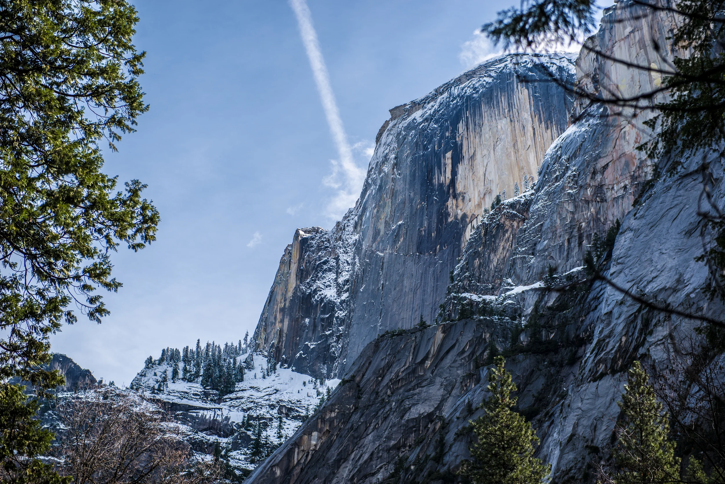 Half Dome, seen from the Mirror Lake trail head