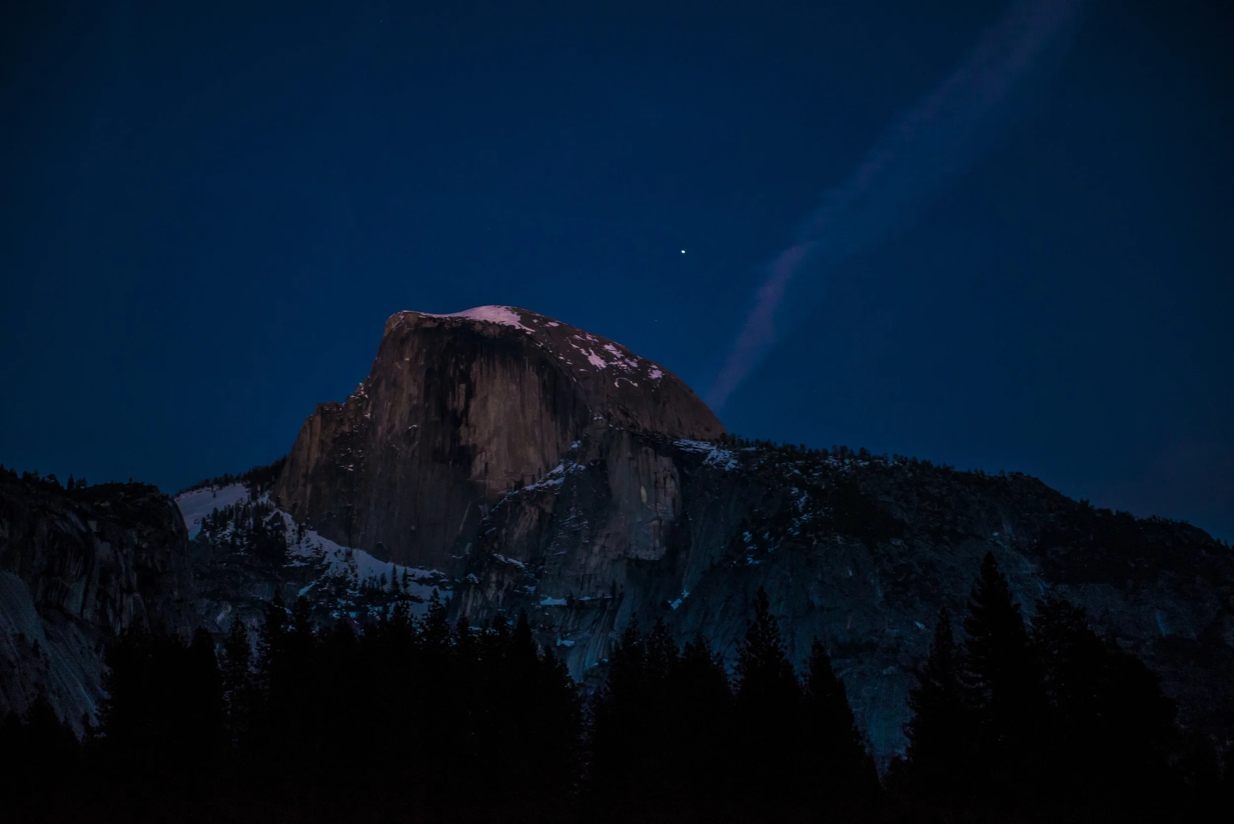 The last bits of light on Half Dome