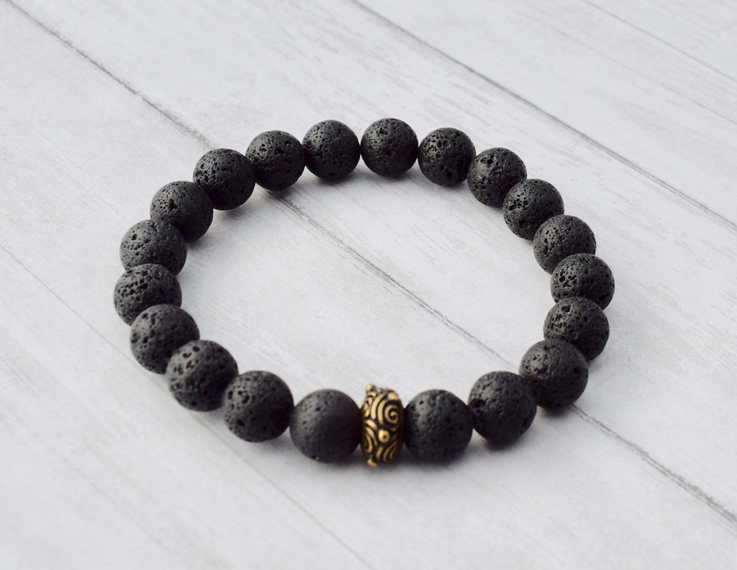 Men's Lava Stone Bracelet - Men's 
