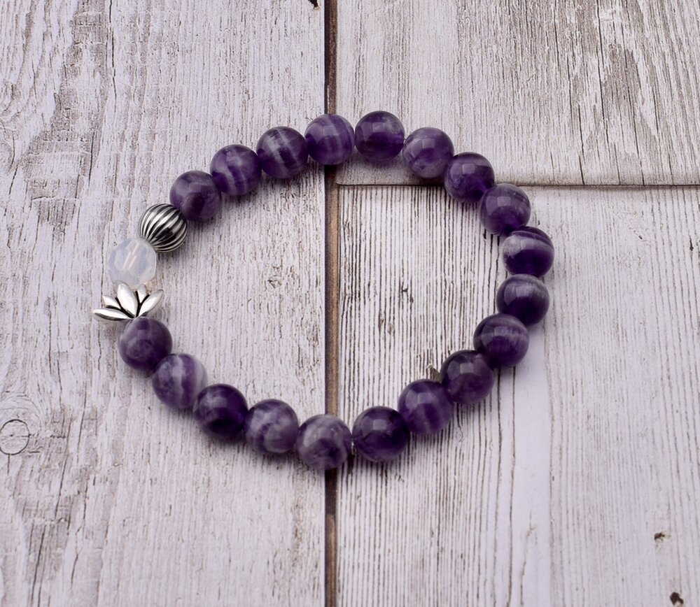 Purple Passion Bead Bracelets – Stones + Paper