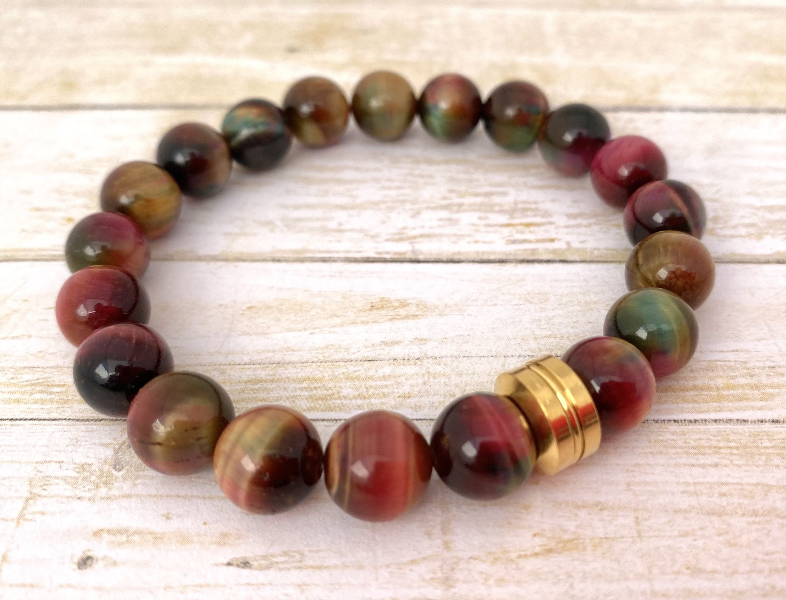 Quality Mens Bracelet - Unique Mens Bracelet - Mens Tiger Eye Bracelet - Mens Bracelet For Strength - Mens Bracelet For Focus - Cool Mens Bracelet