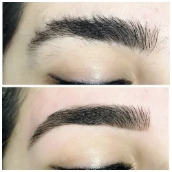 Brow Shaping before and after
