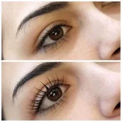 Keratin Lash Lift + Tint before and after