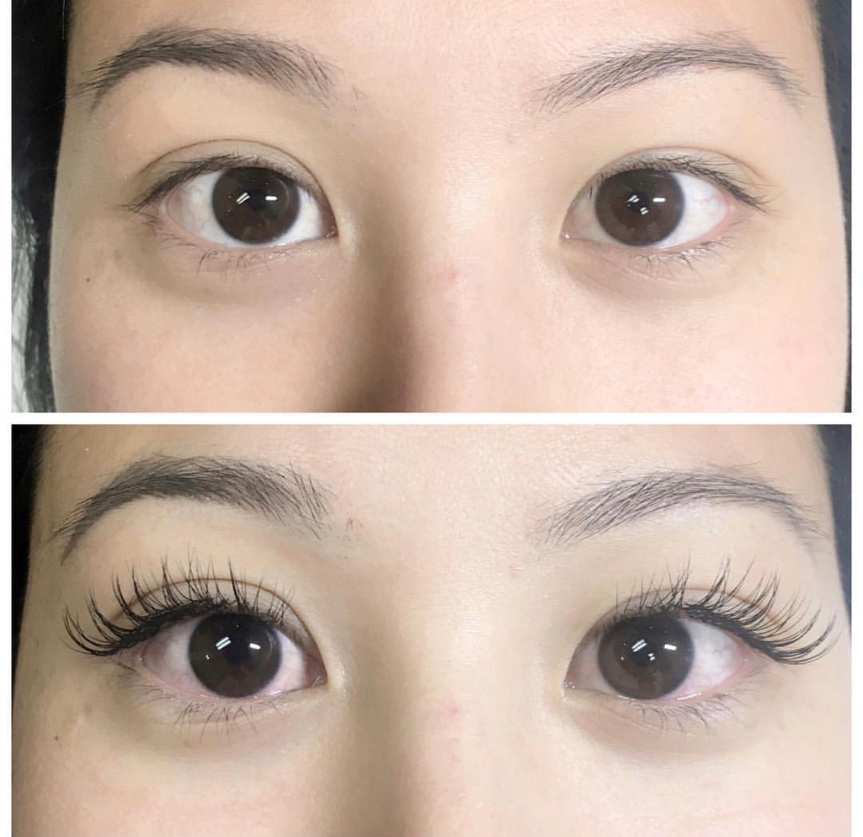 Classic Lashes before and after