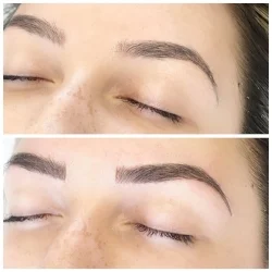 Fusion Brows before and after