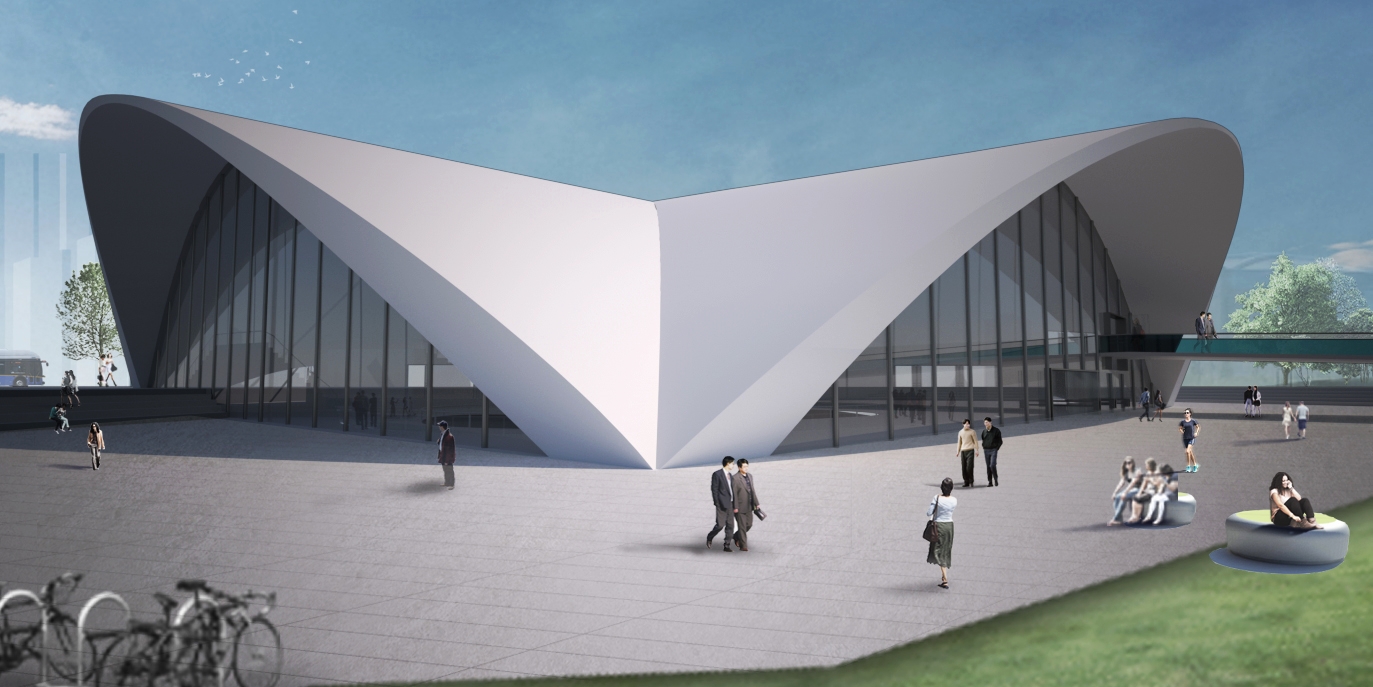Exterior Perspective, produced image by Rhino and Maxwell Render
