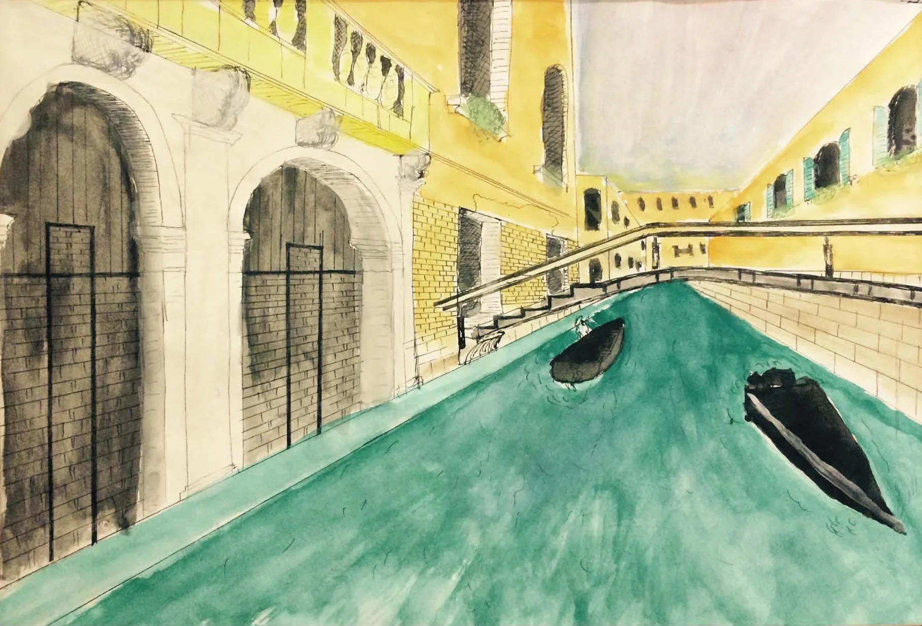 Carlos Scapa, Querini Stampalia entrance sktech