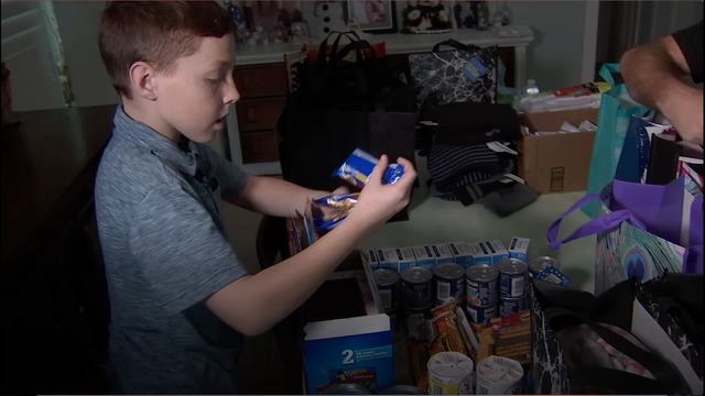 11 year old makes goody bags for homeless