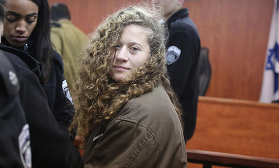 17 year old Palestinian Activist to receive bravery award after spending 8 months in jail 