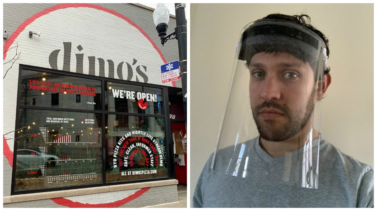 Pizzeria in Chicago is producing face masks and donating food to hospitals