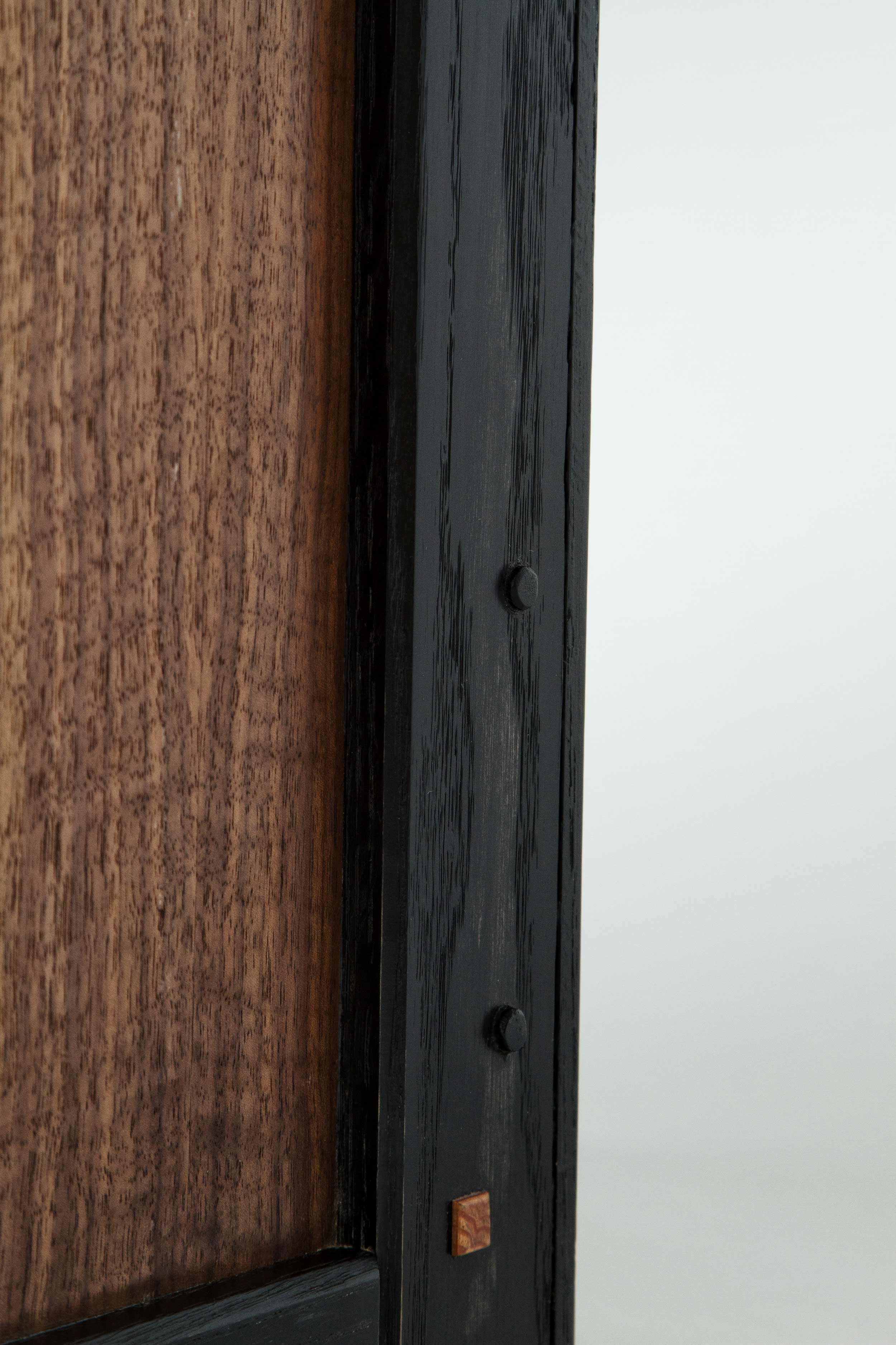 Ebonized oak with square Douglas Fir pegs