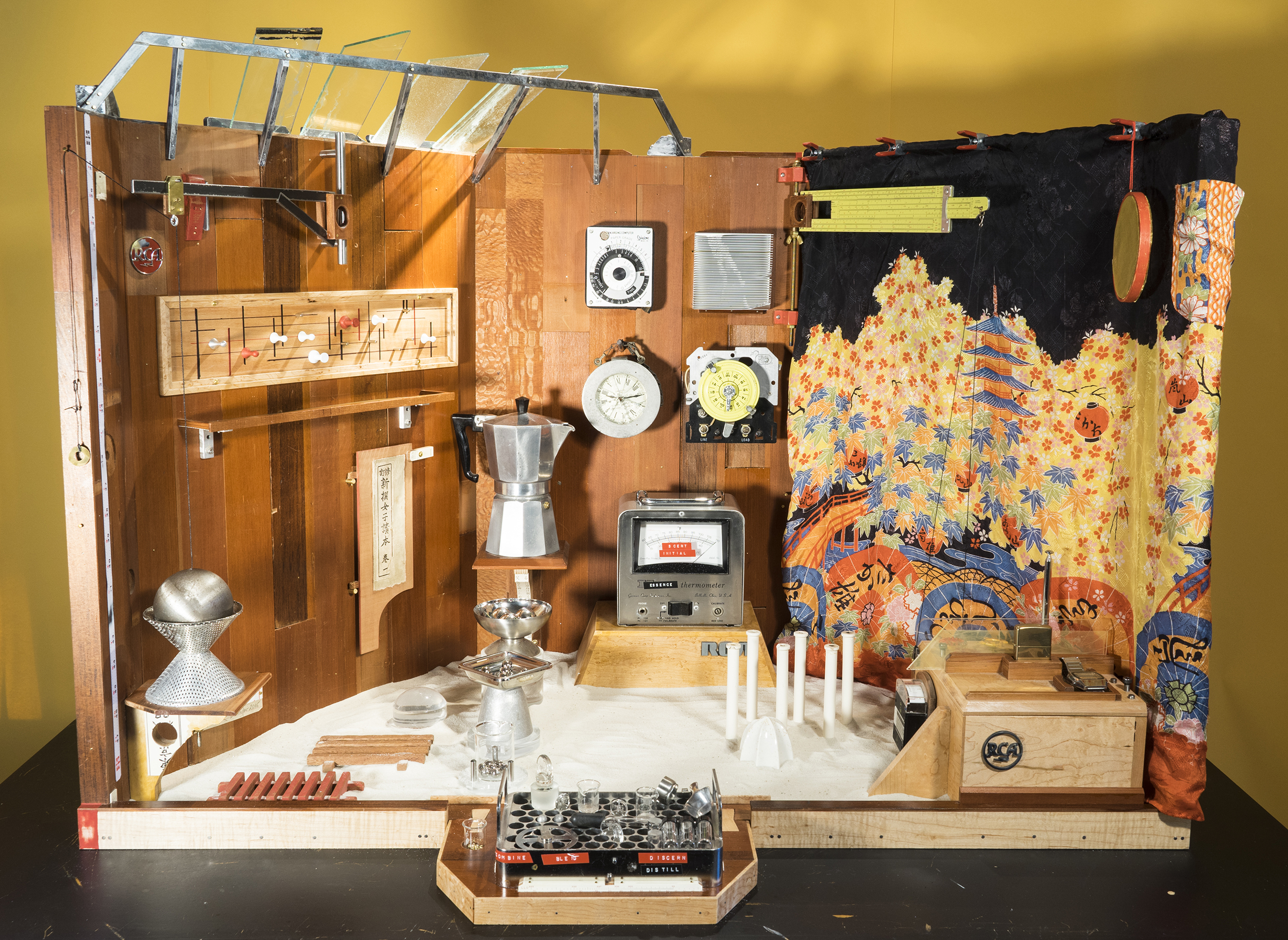 Espresso maker starts the process of distilling a ton of rose petals, or experiences