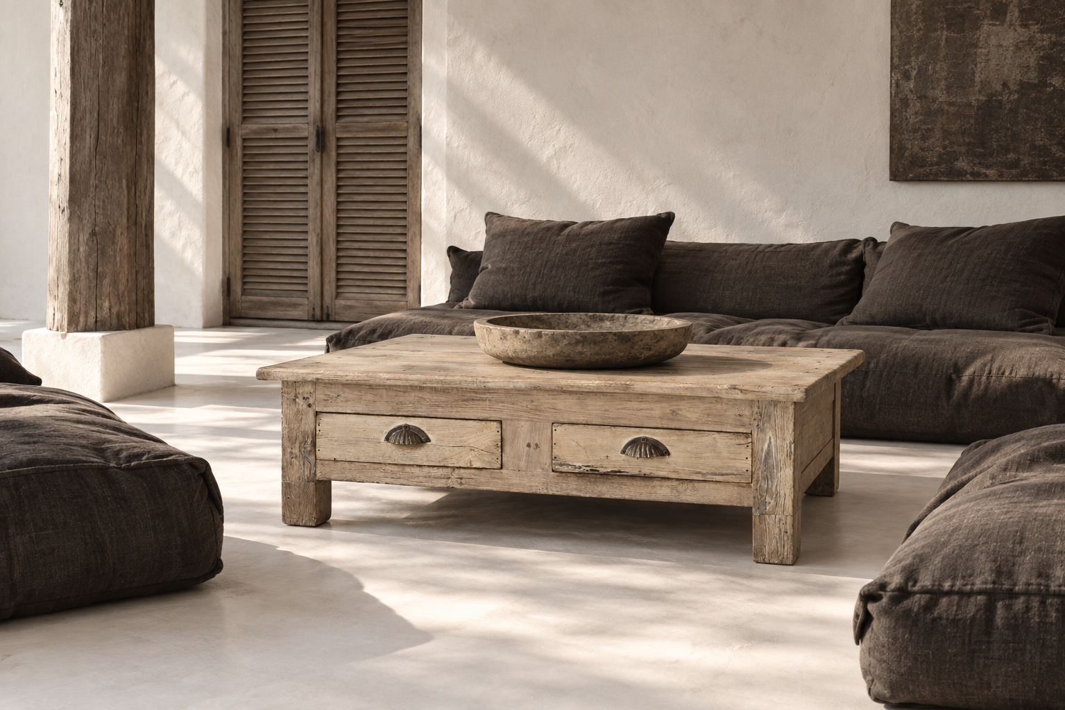 TWO DRAWER COFFEE TABLE
