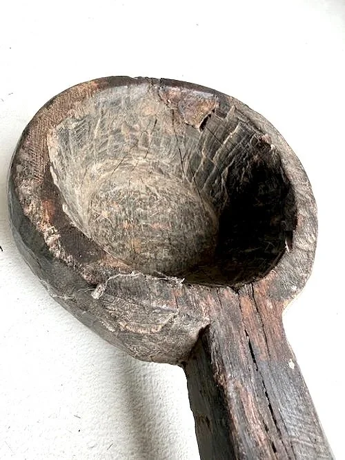 japanese onsen ladle , wooden spoon , sauna spoon