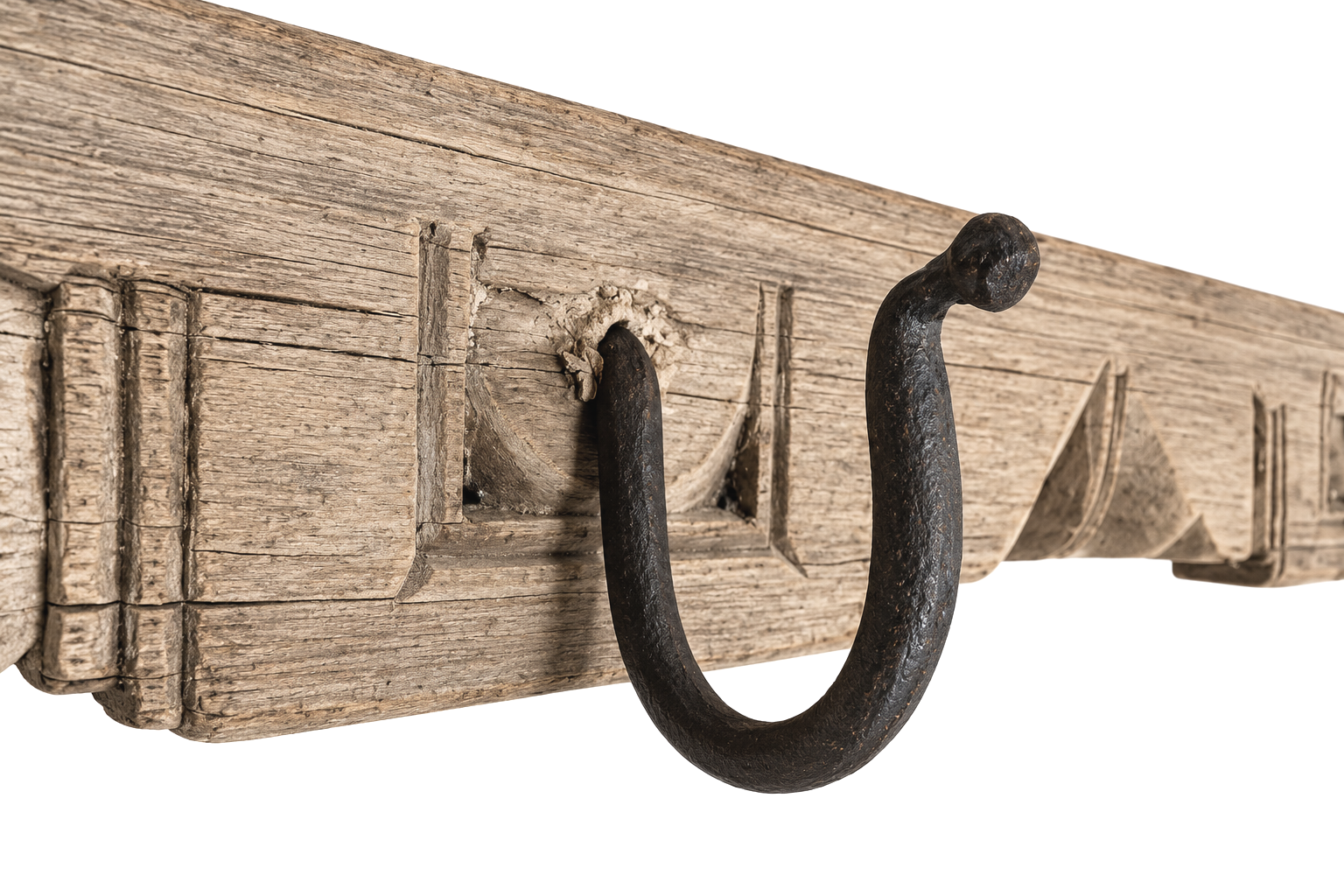 clothes hook wall panel, Indian antique hook panel