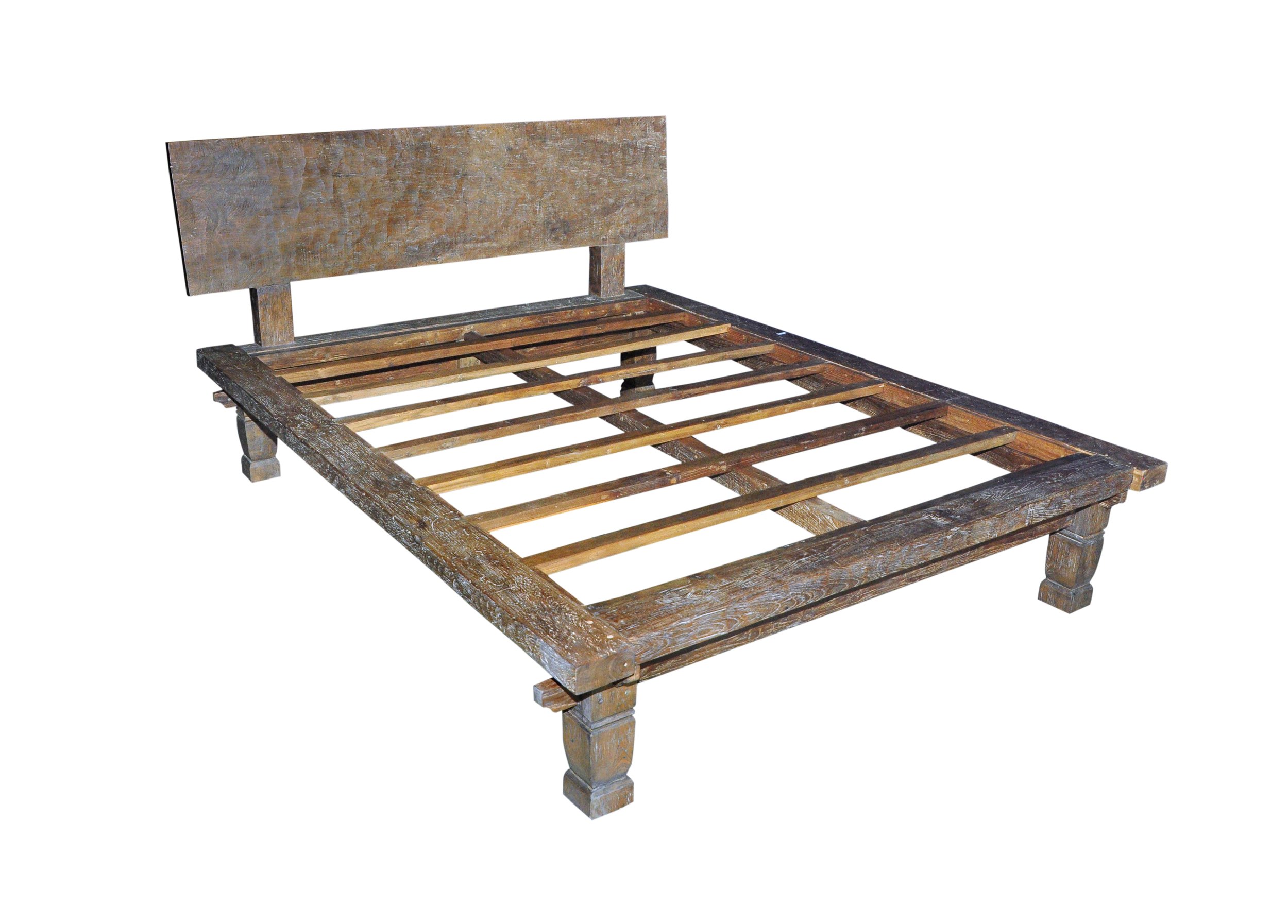 queen bed frame reclaimed Javanese teak