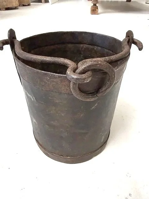 vintage iron pot , Indian antique pot