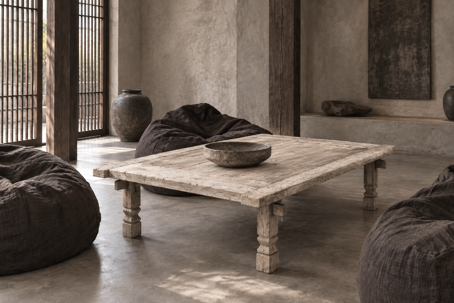 madura table , wabi sabi , japandi design