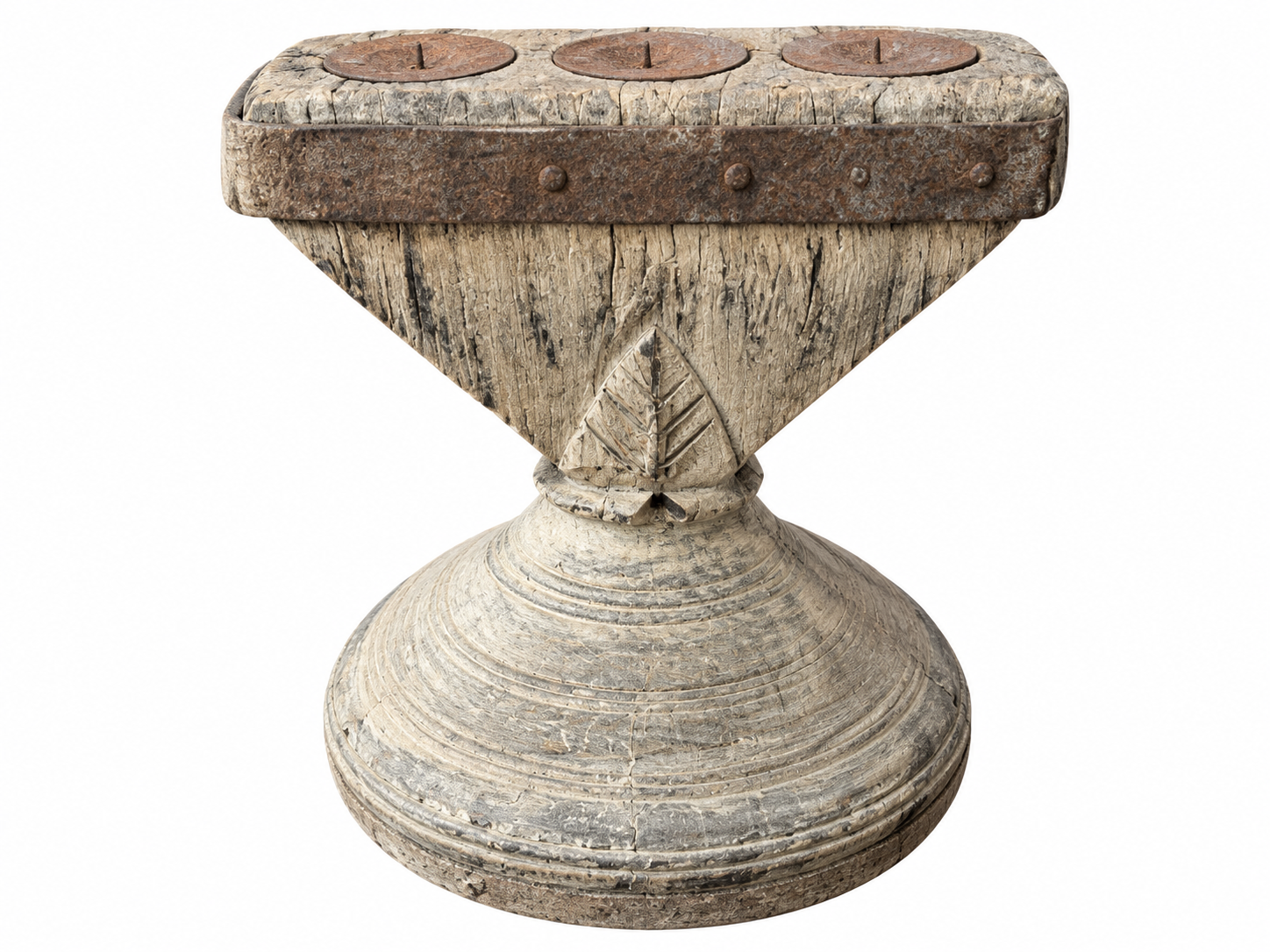 VINTAGE INDIAN CANDLE BLOCK / 006620