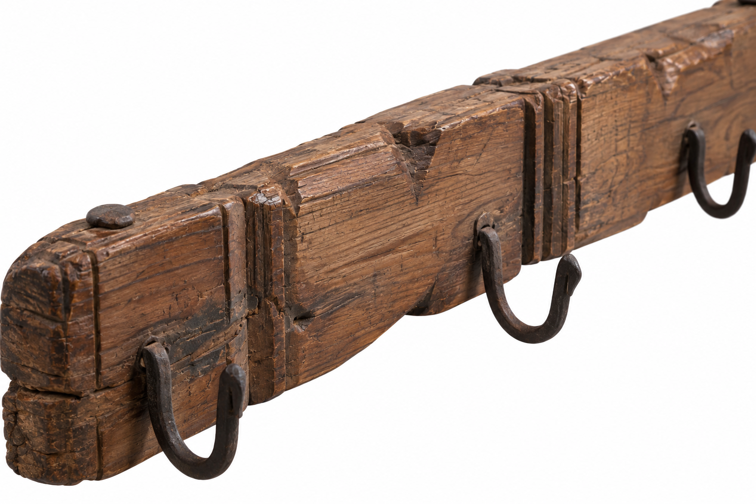 clothes hook wall panel, Indian antique hook panel