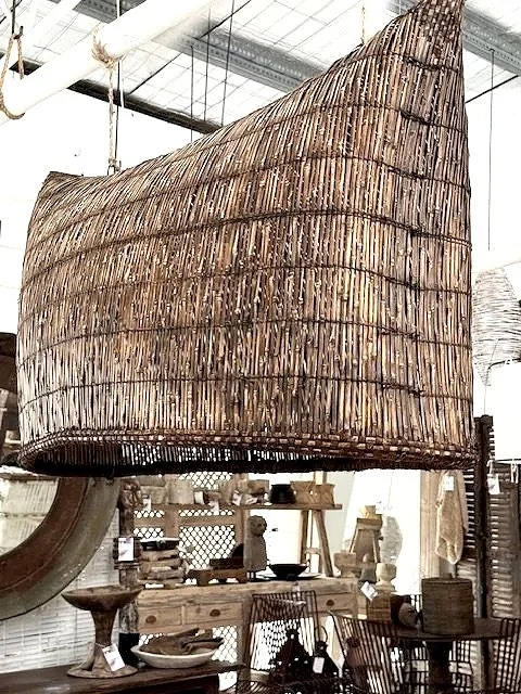 malawi fish trap light shade , woven light shade