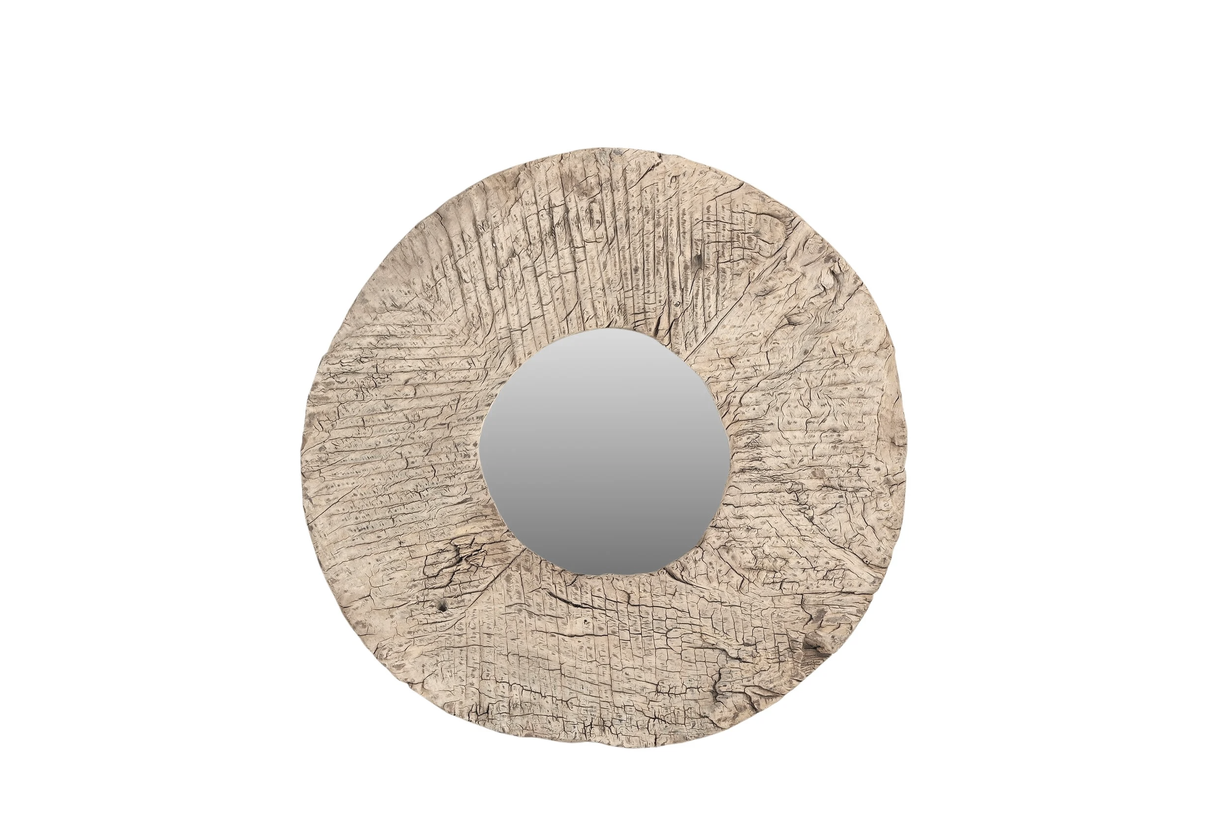 round rustic mirror
